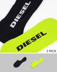 Черные/желтые носки-невидимки Diesel-Разноцветный