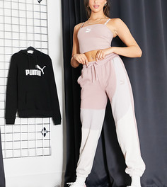 Розовые джоггеры oversized в стиле колор блок PUMA Convey – эксклюзивно для ASOS-Розовый цвет
