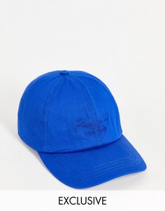 Синяя кобальтовая кепка в стиле унисекс с логотипом-надписью Reclaimed Vintage Inspired-Голубой