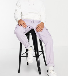 Вельветовые брюки карго сиреневого цвета с поясом на резинке New Look-Фиолетовый цвет