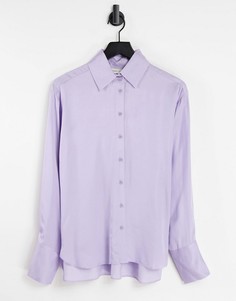 Сиреневая шелковая рубашка In Wear Pauline-Фиолетовый цвет