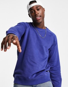 Выбеленный синий свитшот с круглым вырезом (от комплекта) Only & Sons-Темно-синий