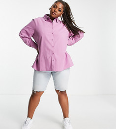 Oversized-футболка сиреневого цвета Urban Threads Plus-Фиолетовый цвет