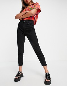 Черные джинсы в винтажном стиле Bershka-Черный цвет