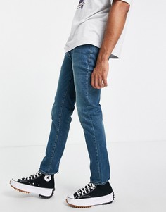 Выбеленные эластичные джинсы узкого кроя Topman-Голубой