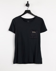 Черная футболка с карманом Rip Curl Pretty-Черный цвет Ripcurl