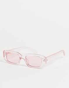 Розовые солнцезащитные очки в прямоугольной оправе Skinnydip x Barbie Eyeline-Розовый цвет