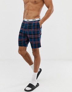 Темно-синие шорты для дома в клетку ASOS DESIGN-Темно-синий