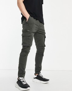 Серые зауженные брюки с карманами карго Good For Nothing-Серый