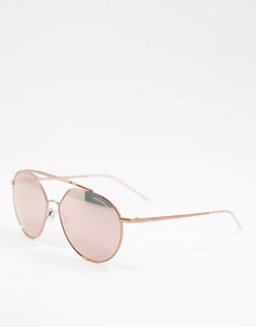 Солнцезащитные очки с двойной надбровной планкой Emporio Armani-Золотистый