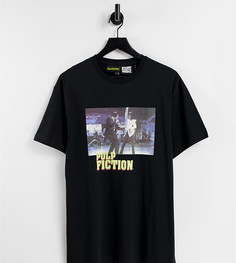 Футболка в стиле унисекс с принтом Pulp Fiction Reclaimed Vintage Inspired-Черный цвет