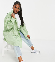 Куртка-дождевик мятного цвета с четырьмя карманами ASOS DESIGN Curve-Зеленый цвет