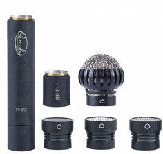 МК-012-30 Профессиональный студийный конденсаторный микрофон со сменными капсюлями с малой диафрагмой (черный) в деревянн Октава