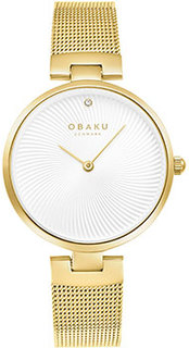 fashion наручные женские часы Obaku V256LXGIMG. Коллекция Diamant