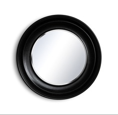 Круглое зеркало в раме prince (miljö) черный 76x76x6 см.