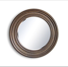 Круглое зеркало в раме ladure (miljö) коричневый 4 см.