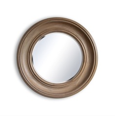 Круглое зеркало в раме goldies (miljö) коричневый 6 см.