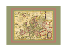 Постер новая европа (карта успеха) зеленый 68x48 см.
