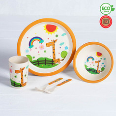 Набор детской посуды из бамбука Крошка Я