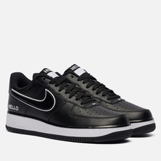 Мужские кроссовки Nike Air Force 1 07 LX Hello, цвет чёрный, размер 40 EU