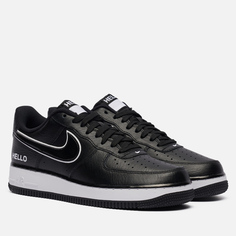 Мужские кроссовки Nike Air Force 1 07 LX Hello, цвет чёрный