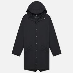 Мужская куртка дождевик Rains Long Jacket, цвет чёрный, размер XS-S