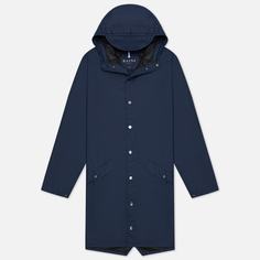 Мужская куртка дождевик Rains Long Jacket, цвет синий, размер XS-S