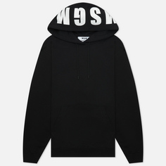 Женская толстовка MSGM Maxilogo Basic Unbrushed Hoodie, цвет чёрный