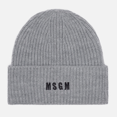 Шапка MSGM Micrologo Basic, цвет серый