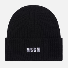 Шапка MSGM Micrologo Basic, цвет чёрный