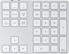 Клавиатура Wireless Satechi Aluminum Extended Keypad ST-XLABKS серебряная