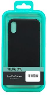 Чехол BoraSco Sillicone Case 34421 матовый для Apple iPhone X/ Xs черный