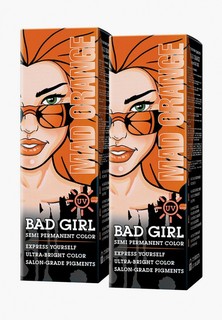 Краска для волос Bad Girl неоновый оранжевый Mad Orange, 150 мл х 2 шт.