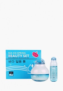 Набор для ухода за лицом Beauty Style гиалуроновой косметики увлажняющий Sea Ice Spring 2 шага: тоник 30 мл + крем 60 г