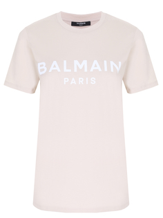 Футболка хлопковая с логотипом Balmain