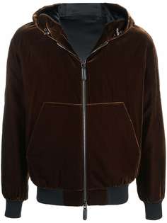 Giorgio Armani бархатное худи на молнии