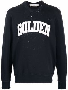 Golden Goose painterly-print logo jumper