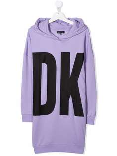 Dkny Kids платье с капюшоном и логотипом