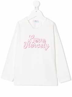 Chiara Ferragni Kids футболка с принтом Love Fiercely и блестками