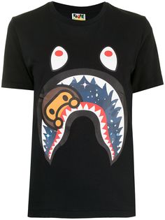 A BATHING APE® футболка с принтом Shark Bape