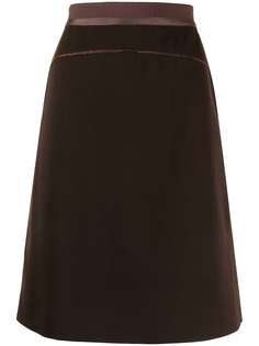 Louis Vuitton юбка А-силуэта с кантом