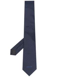 Givenchy шелковый галстук в полоску с логотипом