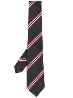 Givenchy шелковый галстук в полоску с логотипом