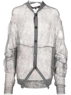 Junya Watanabe фактурный кардиган с V-образным вырезом