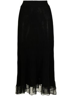 Jil Sander юбка миди в рубчик