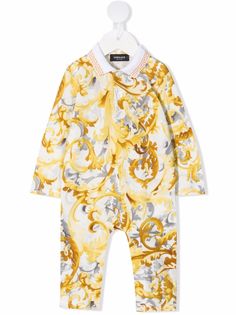 Versace Kids ромпер с принтом Baroque