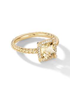 David Yurman кольцо Petite Chatelaine из желтого золота с цитрином и бриллиантами