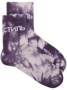 Heron Preston носки с принтом тай-дай и логотипом