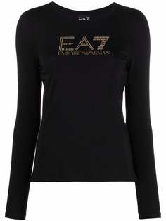 Ea7 Emporio Armani футболка с круглым вырезом и логотипом