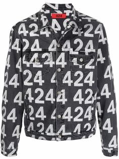 424 джинсовая куртка с логотипом